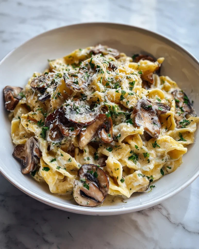 Creamy Mushroom Gruyere Pasta