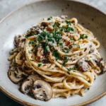Creamy Mushroom Spaghetti