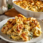 Creamy Parmesan Chicken Tortellini Bake