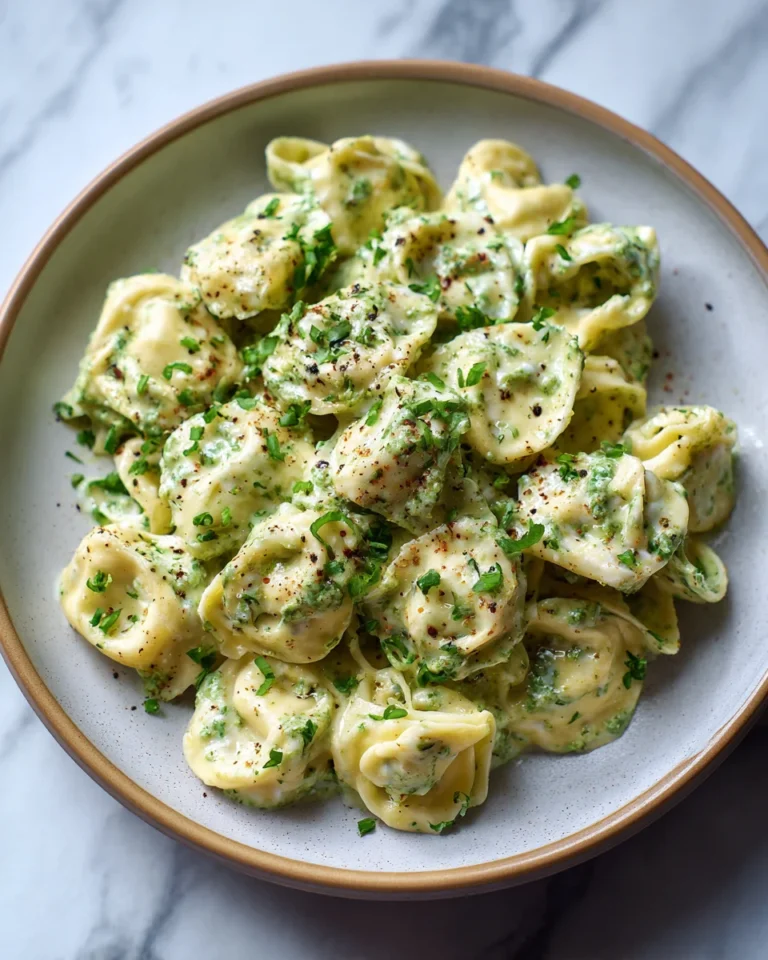 Creamy Pesto Tortellini Alfredo