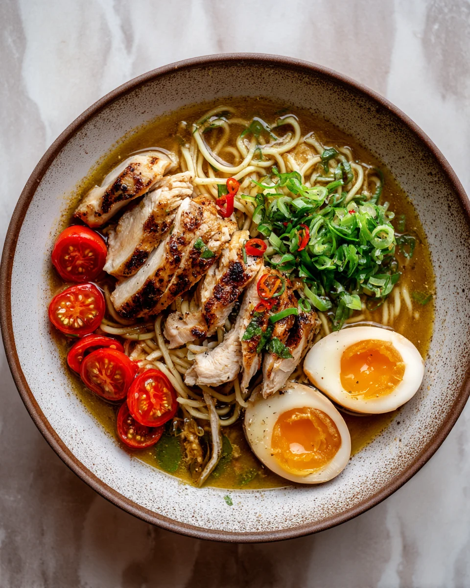 Creamy Roasted Garlic Chicken Ramen