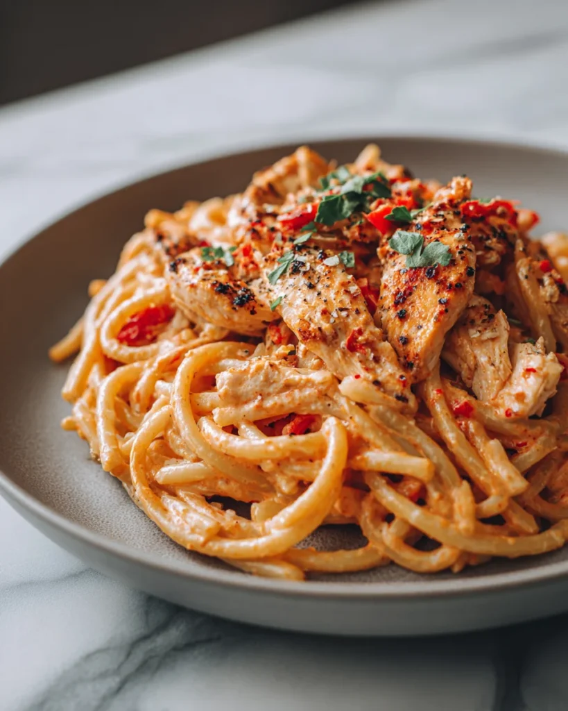 Creamy Roasted Red Pepper Chicken Pasta