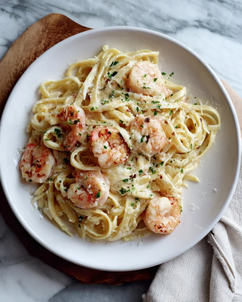Creamy Shrimp Alfredo Pasta