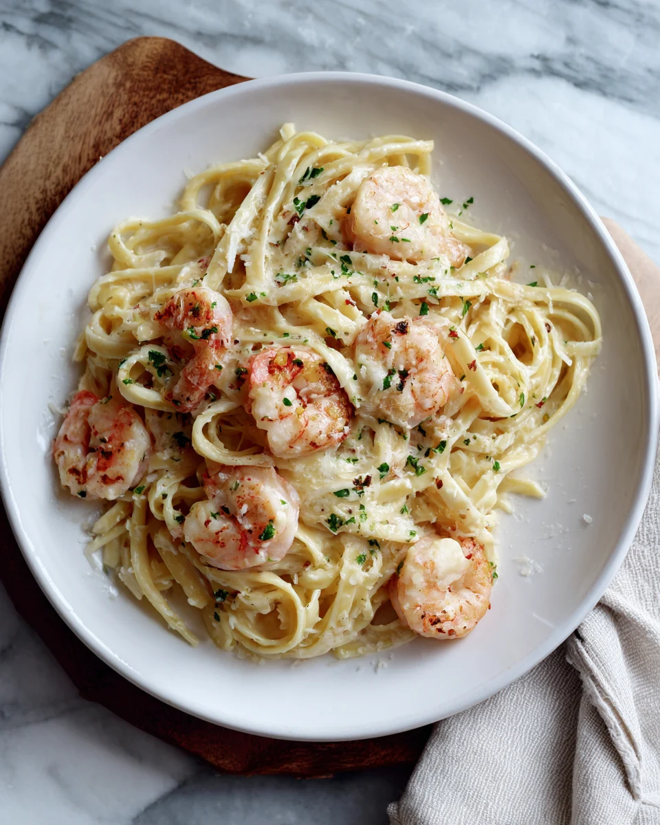 Creamy Shrimp Alfredo Pasta