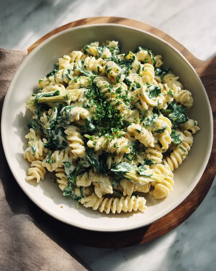 Creamy Spinach Artichoke Rotini