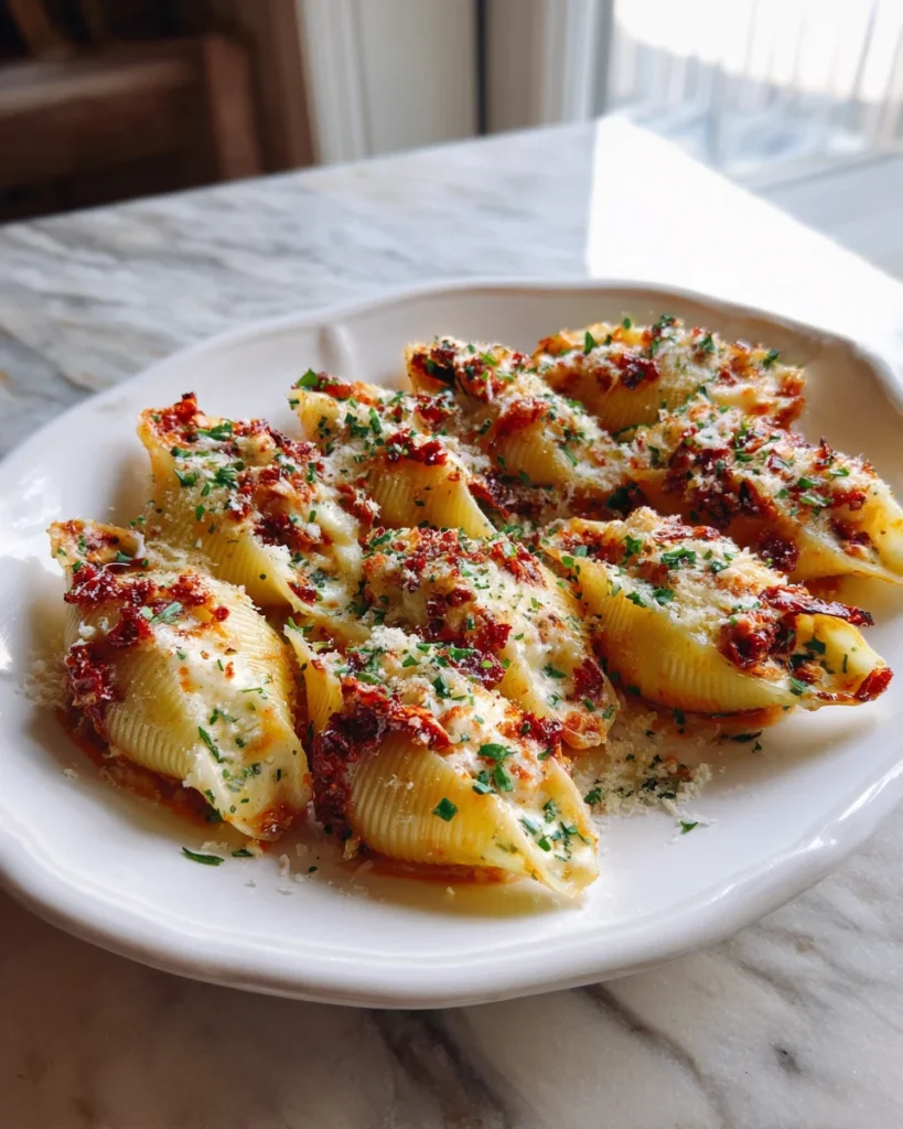 Creamy Sun-Dried Tomato and Ricotta Stuffed Shells