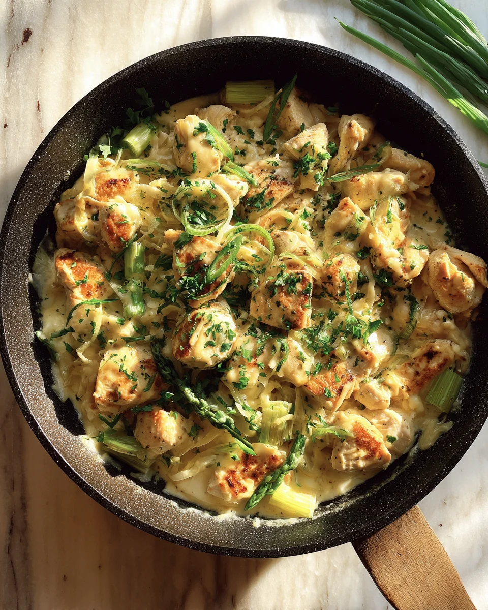 Creamy White Cheddar Chicken Skillet