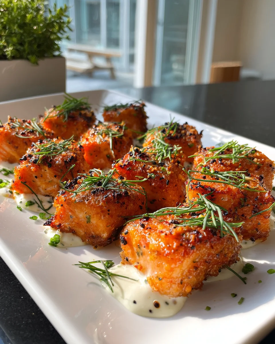 Crispy Bang Bang Salmon Bites