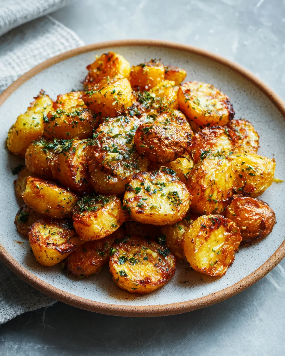 Crispy Garlic Butter Potatoes