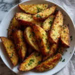 Crispy Garlic Parmesan Potato Wedges