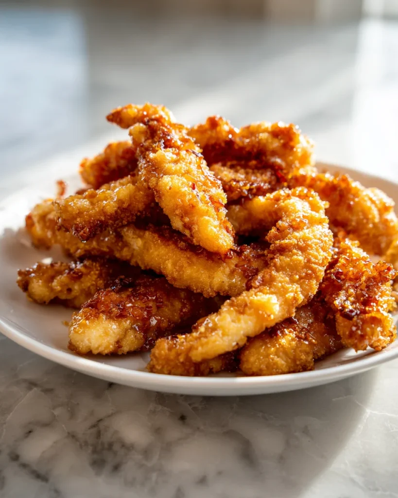 Crispy Honey Onion Chicken Strips