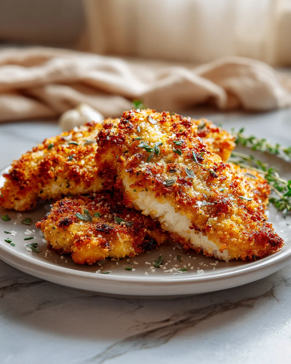 Crispy Onion Crusted Chicken Breasts