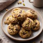 Dark Chocolate Chip Pistachio Tahini Cookies