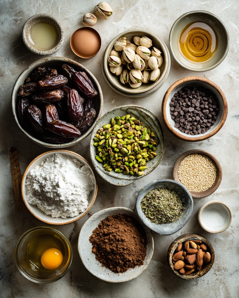 Dark Chocolate Chip Pistachio Tahini Cookies
