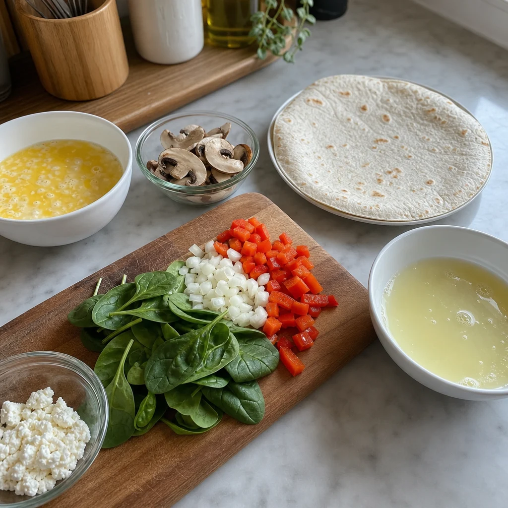 Egg White Spinach Breakfast Wrap