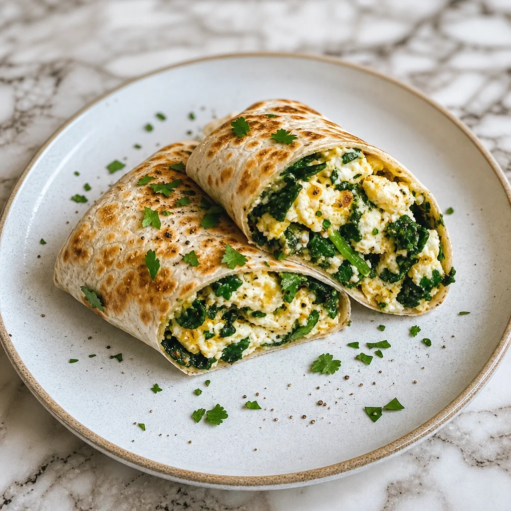 Egg White Spinach Breakfast Wrap