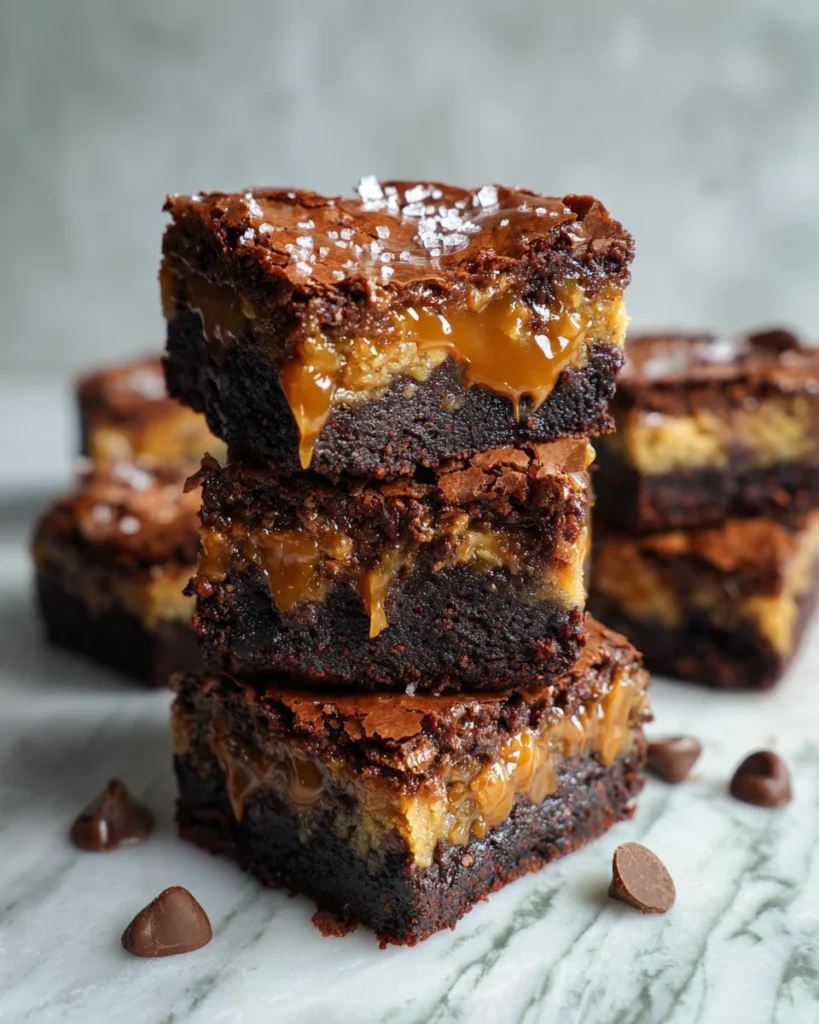 Espresso Caramel Layer Brownies