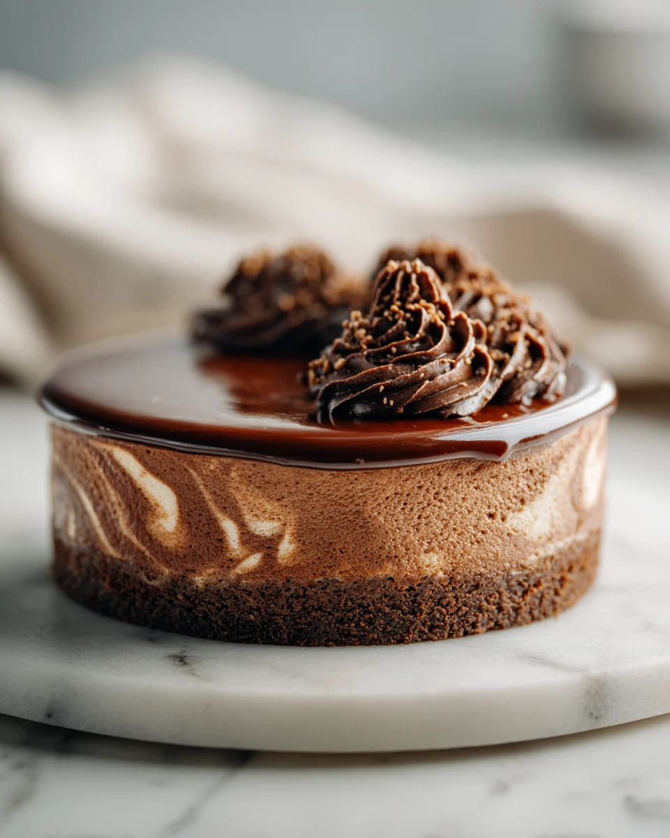 Espresso Chocolate Swirl Cheesecake