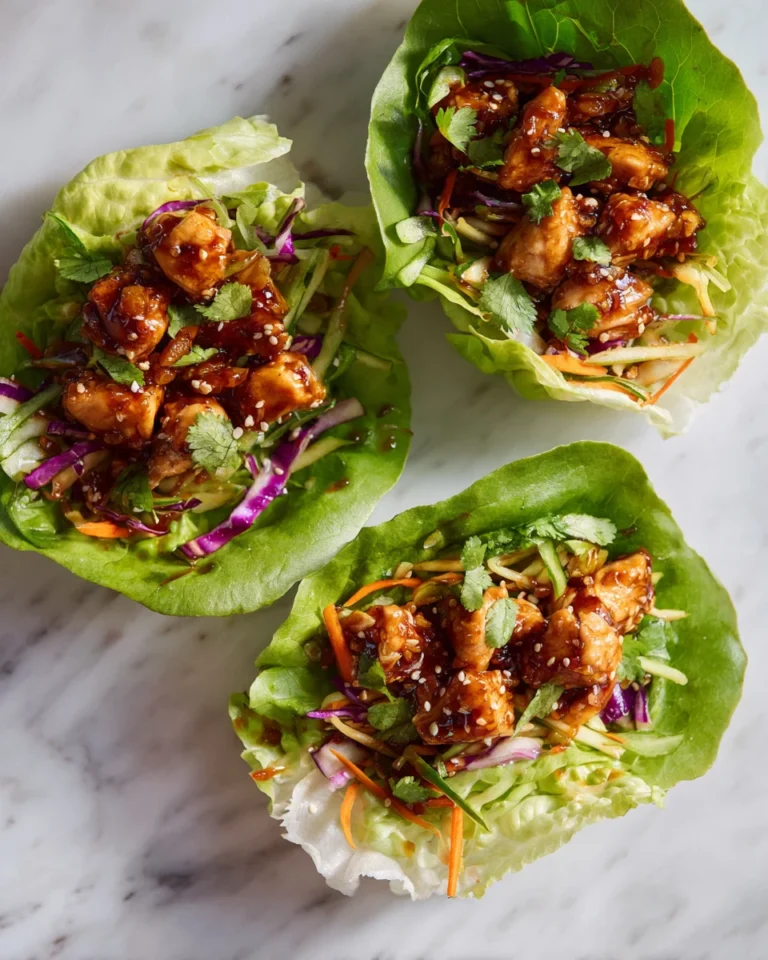 Explosive Flavor, Easy Prep: My Firecracker Chicken Lettuce Wraps