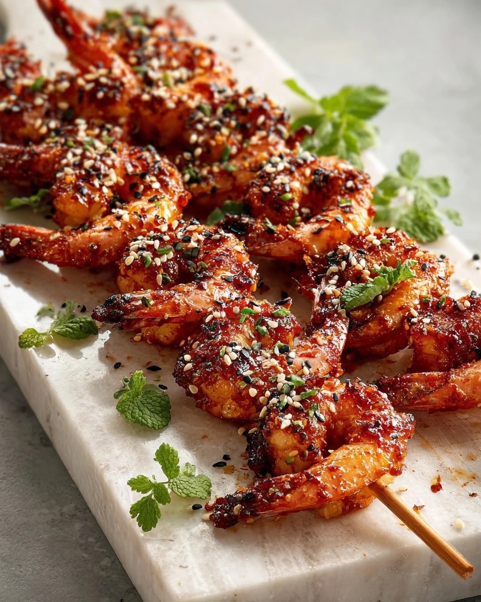 Firecracker Shrimp Skewers