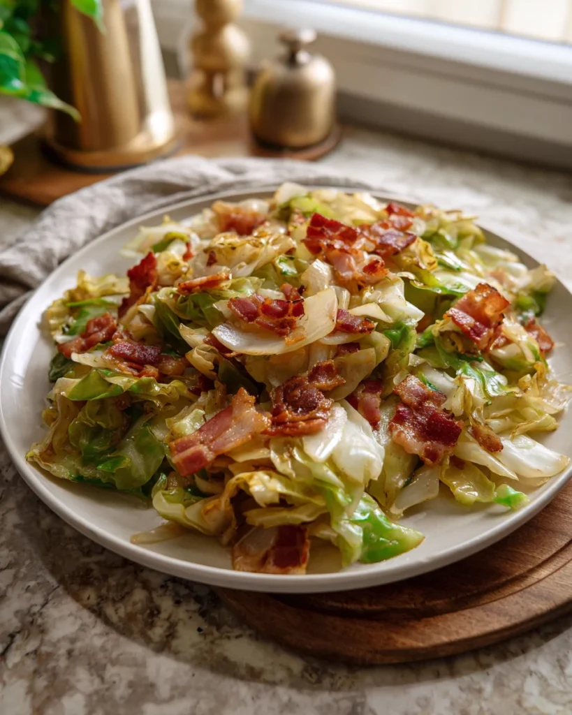 Easy Fried Cabbage with Bacon