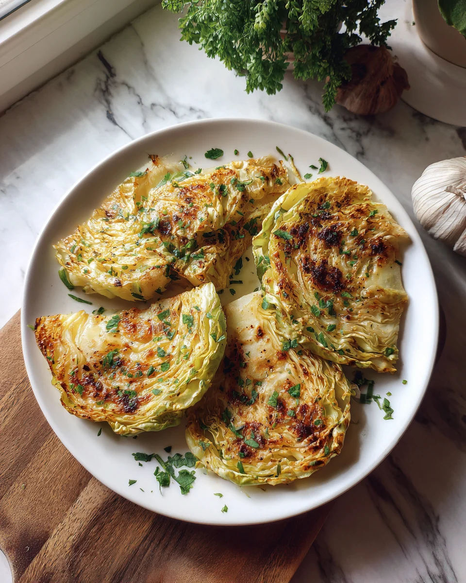 Garlic Butter Cabbage Steaks