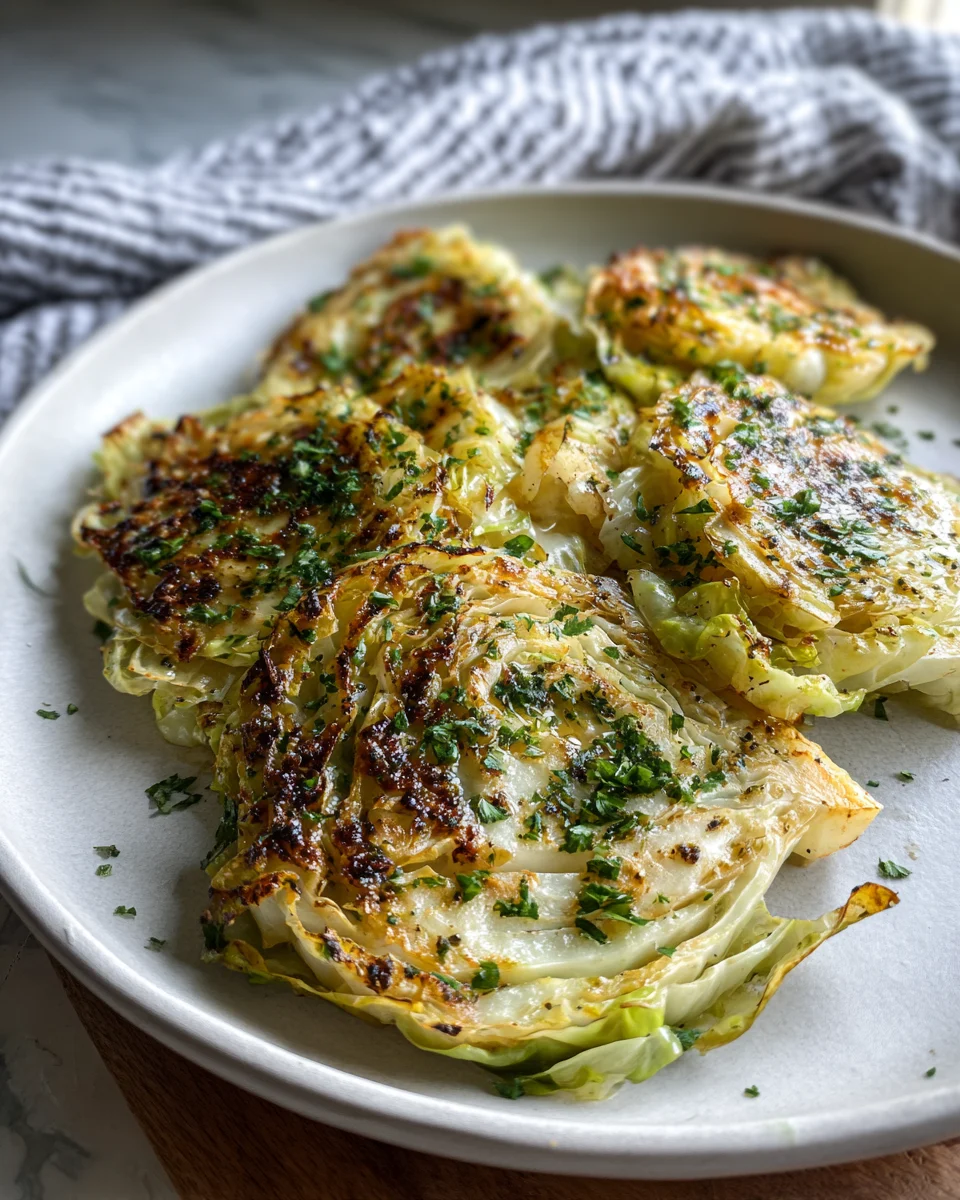 Garlic Butter Cabbage Steaks