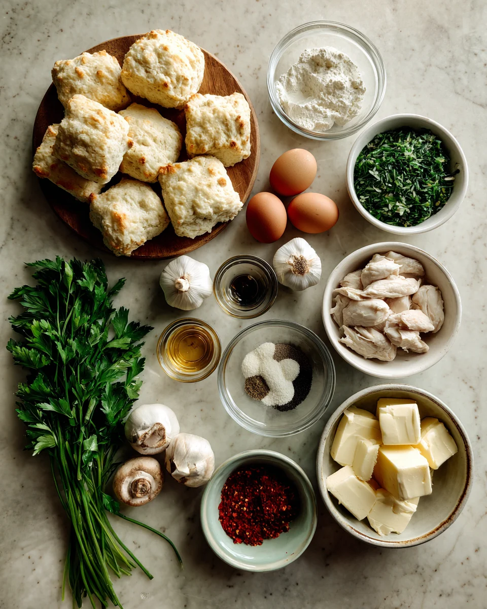 Garlic Butter Chicken Biscuit Bake