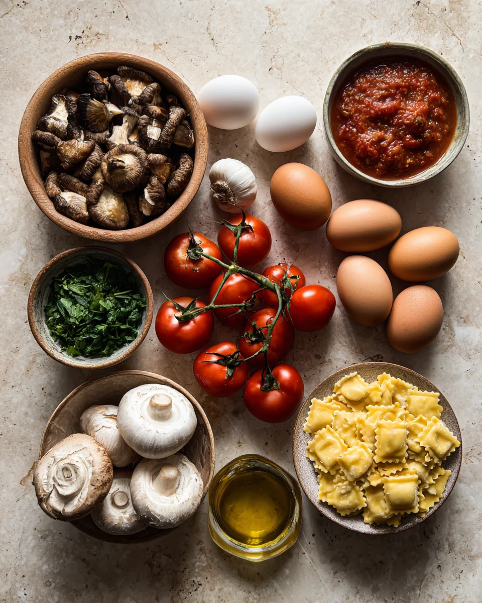 Garlic Butter Chicken Ravioli Bake