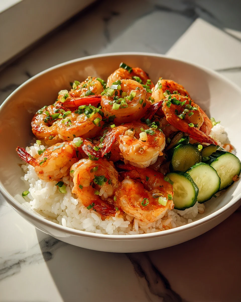Garlic Butter Shrimp Rice Bowl