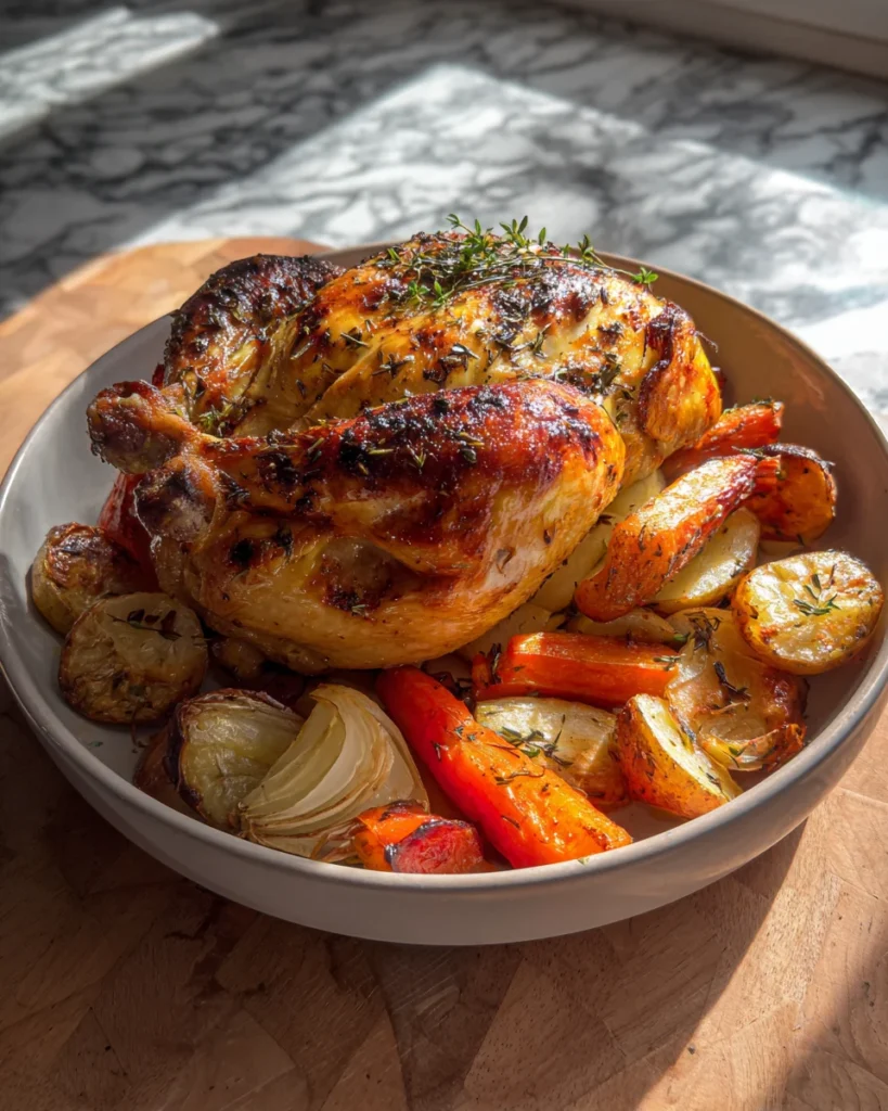 Garlic Herb Roasted Chicken And Veggies