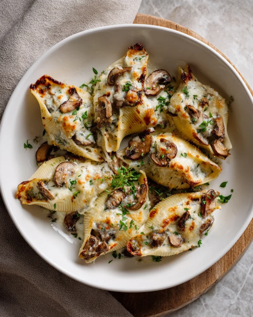Garlic Mushroom Stuffed Shells