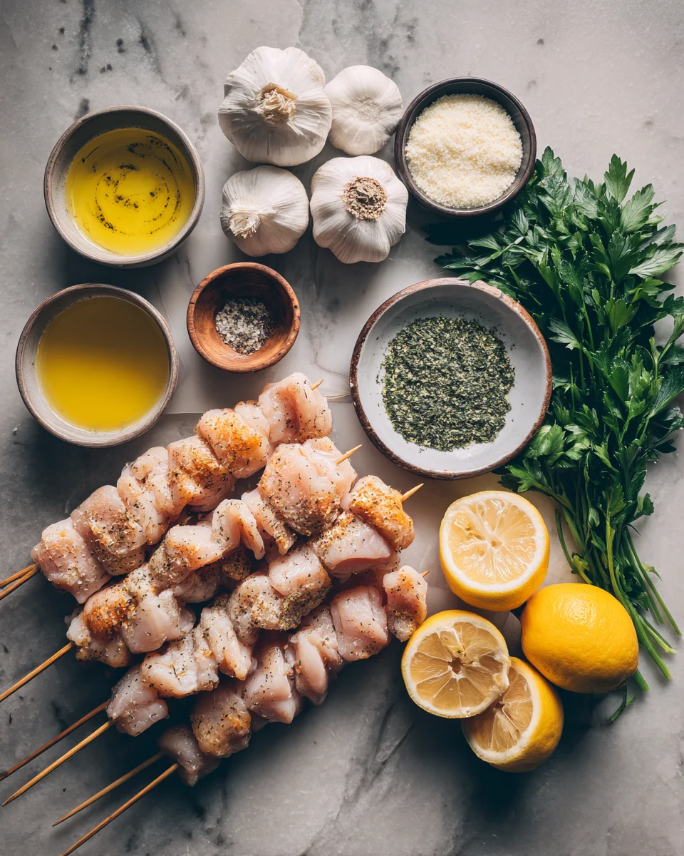 Garlic Parmesan Chicken Skewers