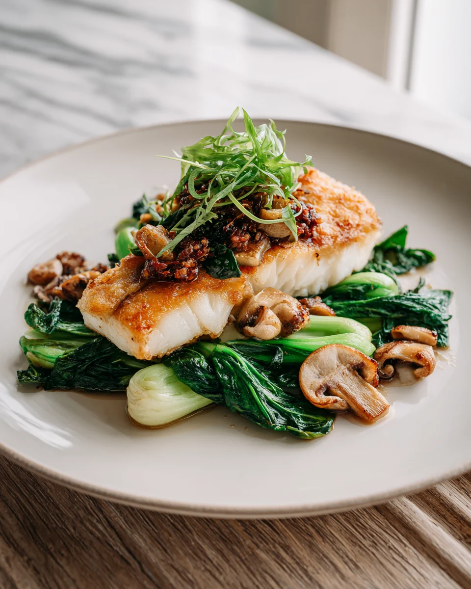 Ginger Onion Fried Sea Bass