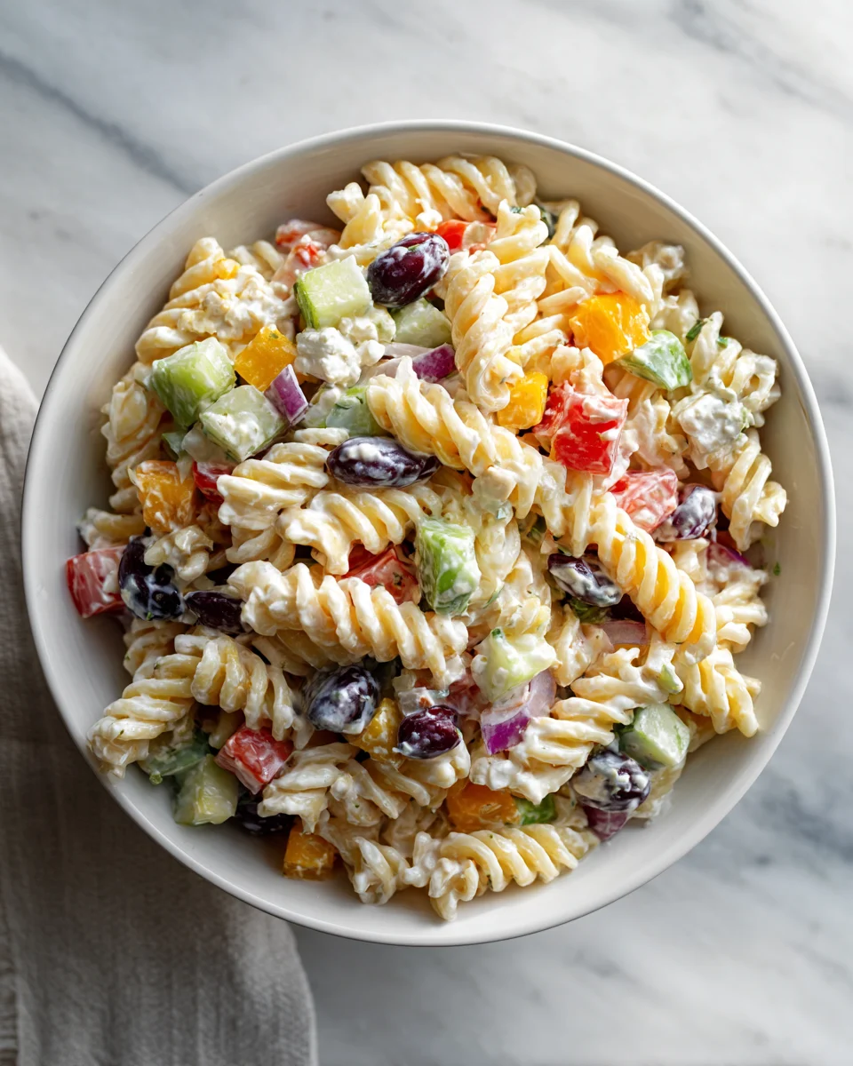 Greek Yogurt Ranch Pasta Salad
