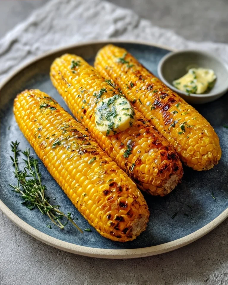 Grilled Corn On The Cob With Garlic Butter