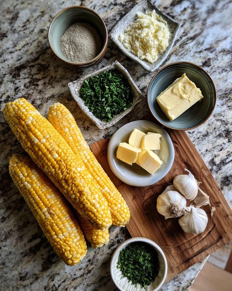Grilled Corn On The Cob With Garlic Butter