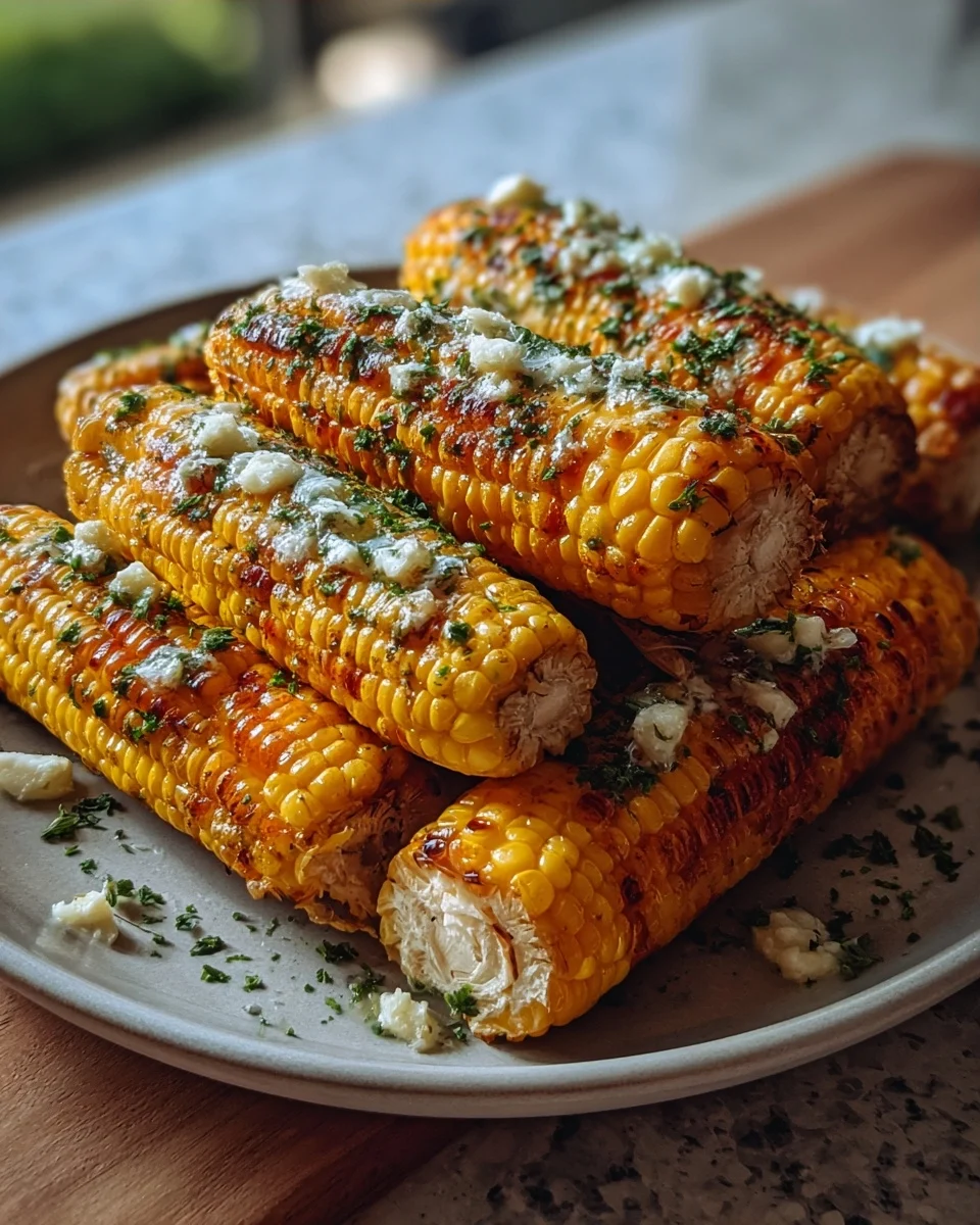 Grilled Corn On The Cob With Garlic Butter