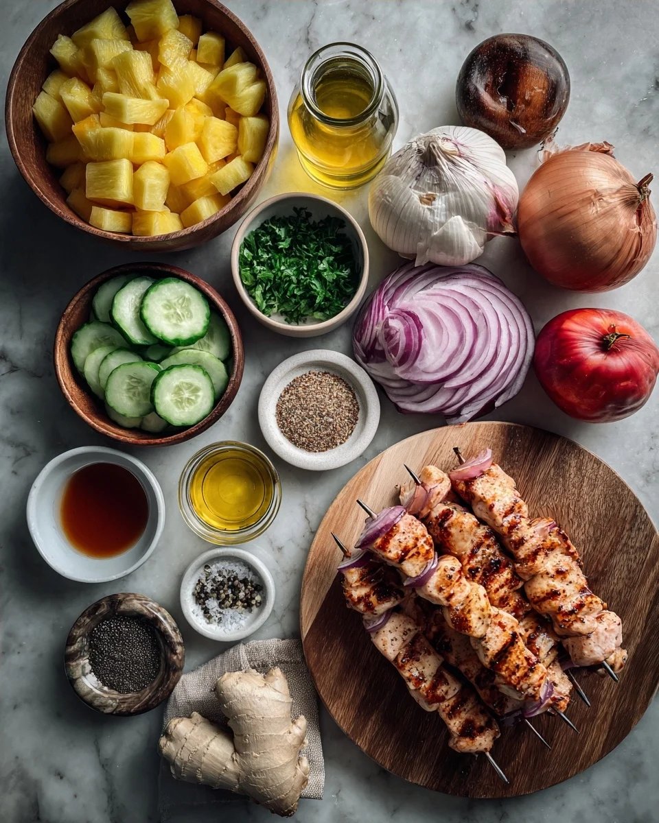 Grilled Honey BBQ Chicken Skewers