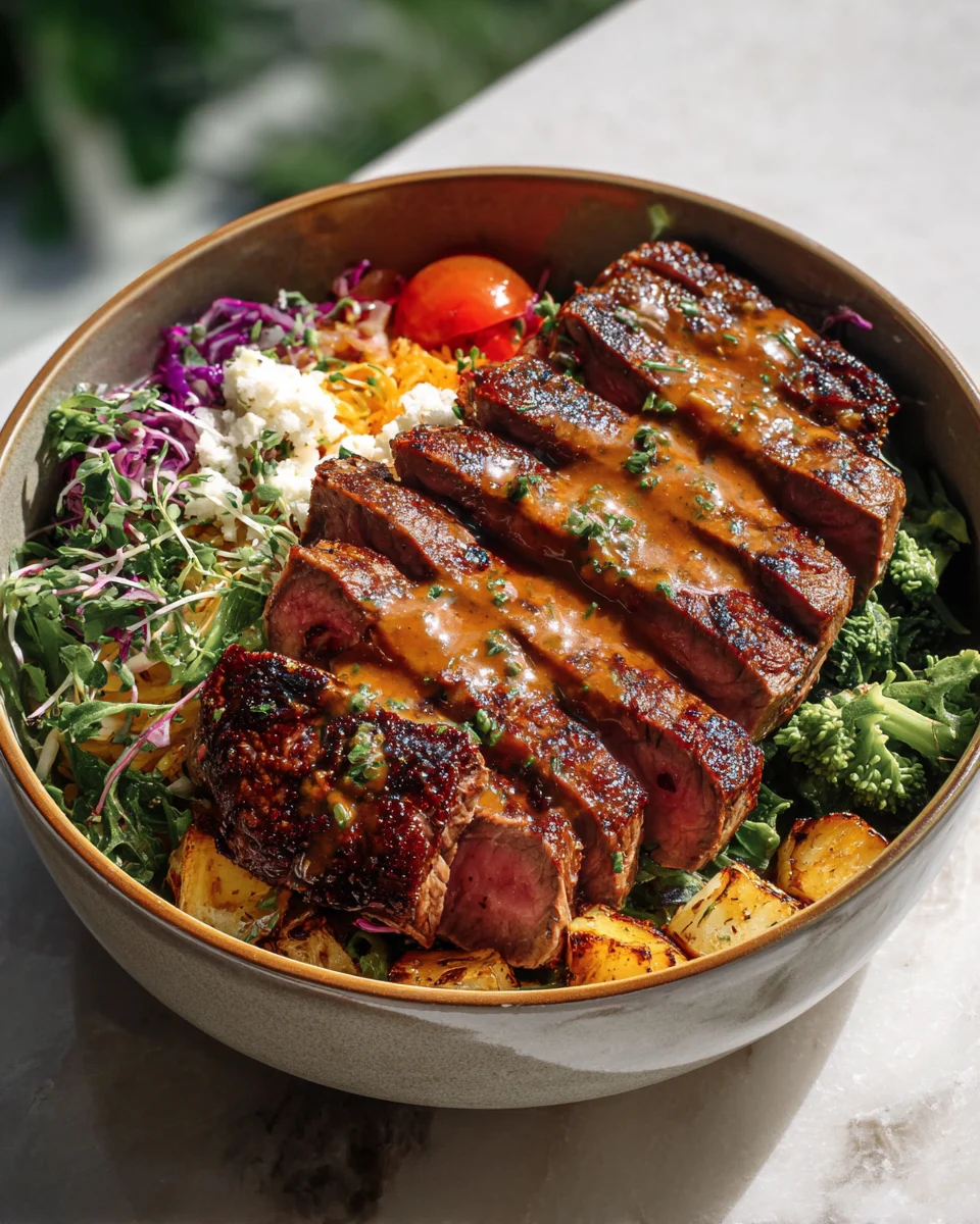 Grilled Steak Bowl with Sauce