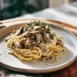 Herbed Mushroom Cream Linguine