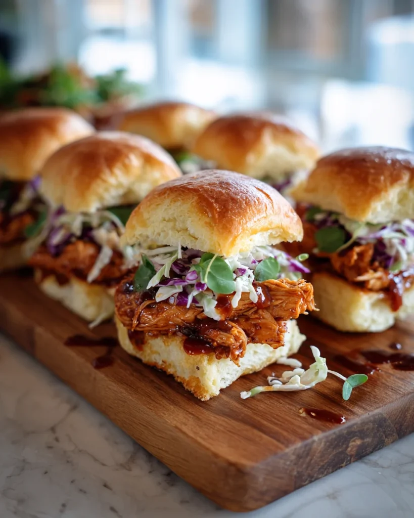Honey BBQ Chicken Biscuit Sliders