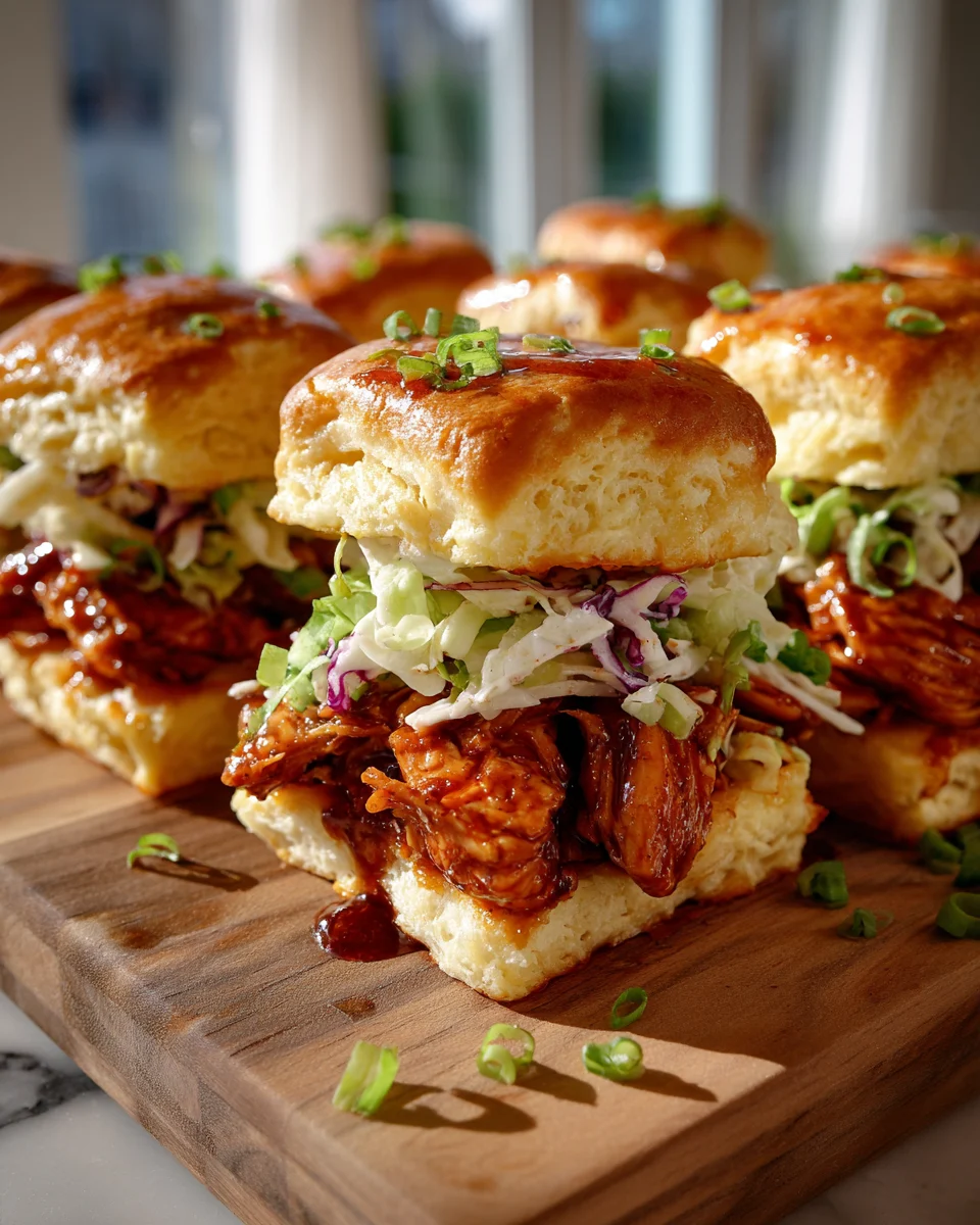 Honey BBQ Chicken Biscuit Sliders