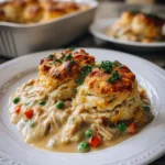 Honey Dijon Chicken Biscuit Casserole
