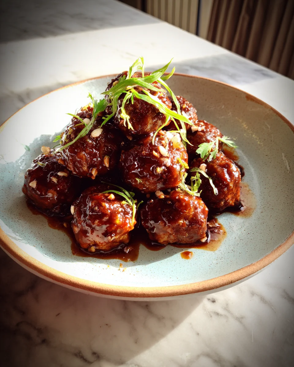 Honey Garlic Glazed Meatball Dinner