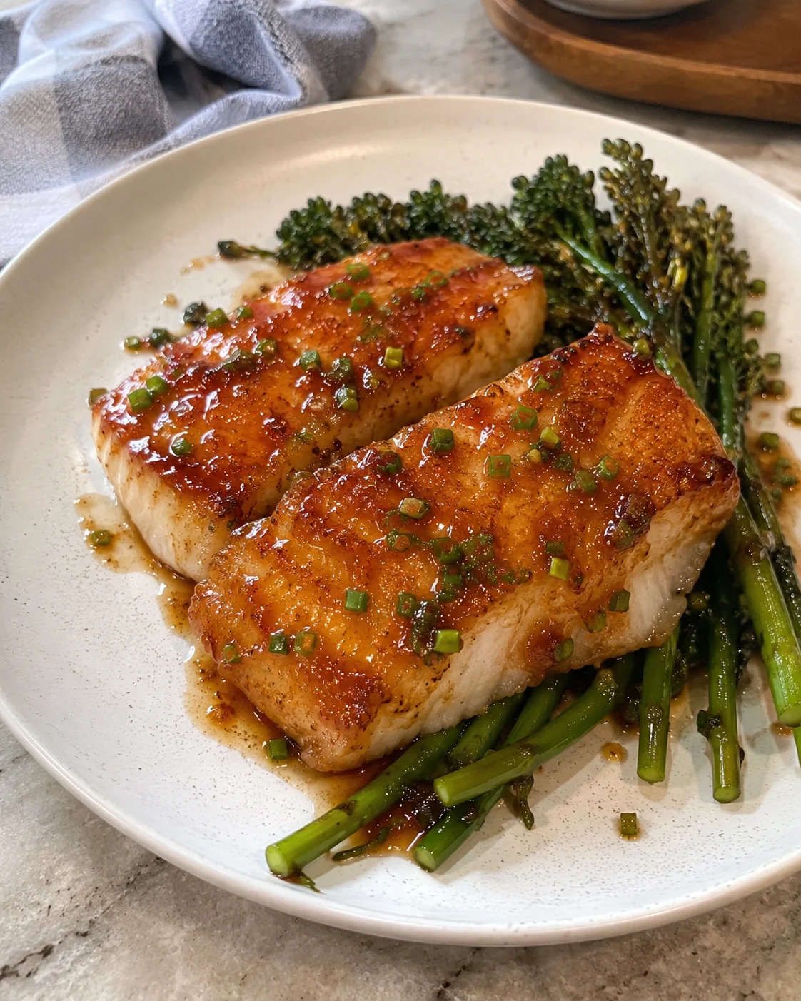 Honey Ginger Glazed Cod Fillets