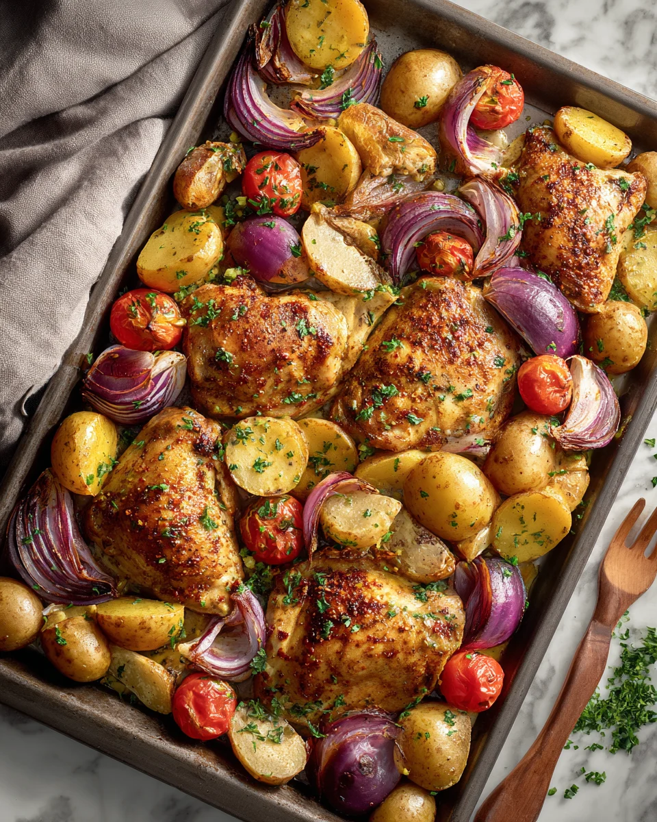 Honey Mustard Chicken Sheet Pan
