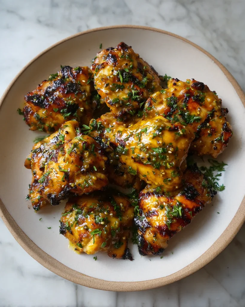 Honey Mustard Glazed Chicken Thighs