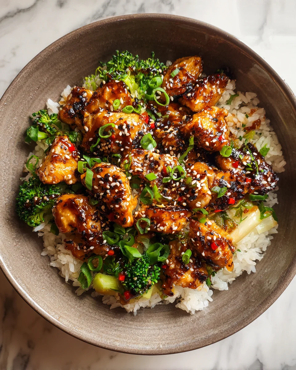 Hot Honey Chicken Rice Bowls