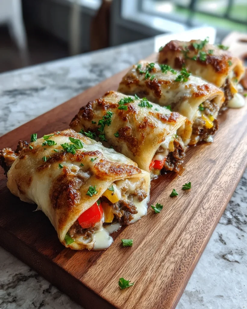 Keto Philly Cheesesteak Roll Ups